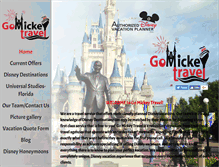 Tablet Screenshot of gomickeytravel.com